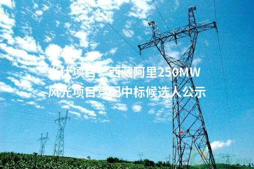 光伏項(xiàng)目：西藏阿里250MW風(fēng)光項(xiàng)目競配中標(biāo)候選人公示