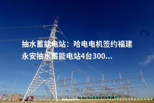 抽水蓄能電站:哈電電機簽約福建永安抽水蓄能電站4臺300兆瓦抽蓄機組