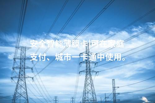 安全智能薄膜卡|可在家庭支付、城市一卡通中使用。