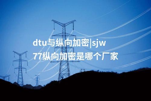 dtu與縱向加密|sjw77縱向加密是哪個(gè)廠家