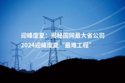 迎峰度夏:揭秘國網(wǎng)最大省公司2024迎峰度夏“最難工程”