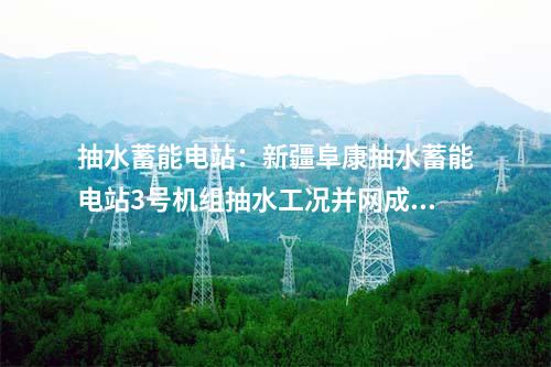 抽水蓄能電站：新疆阜康抽水蓄能電站3號機(jī)組抽水工況并網(wǎng)成功